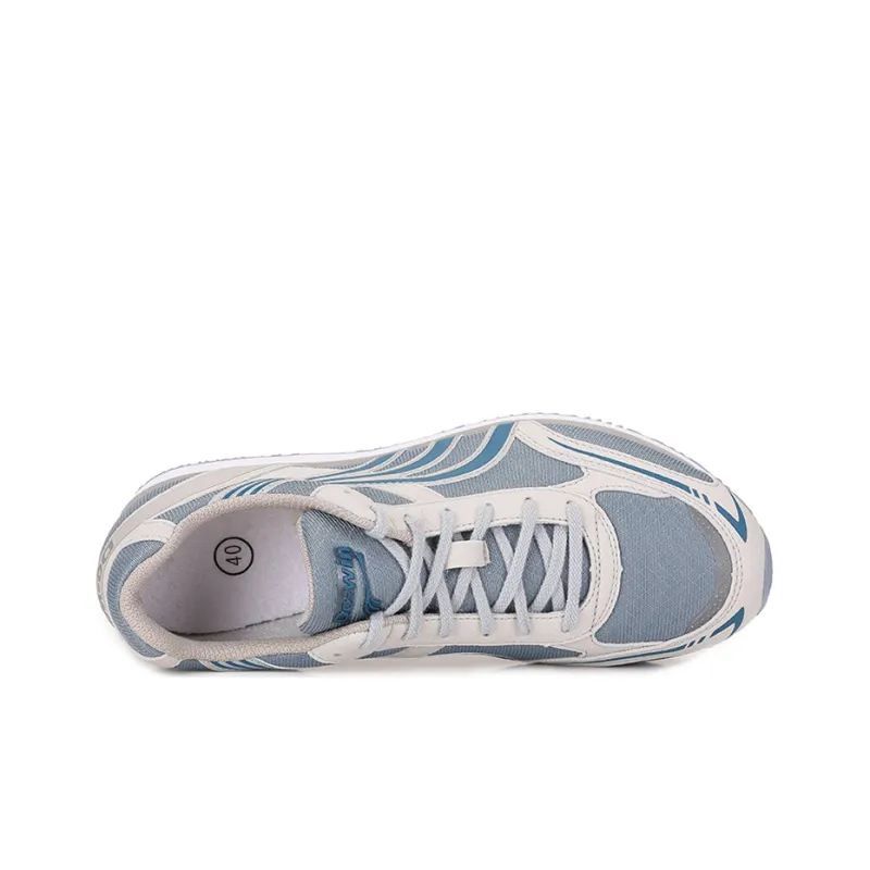 DO WIN Cushioned Slip Resistant Abrasion Resistant Breathable Low Top Running Shoes Unisex Greige-3