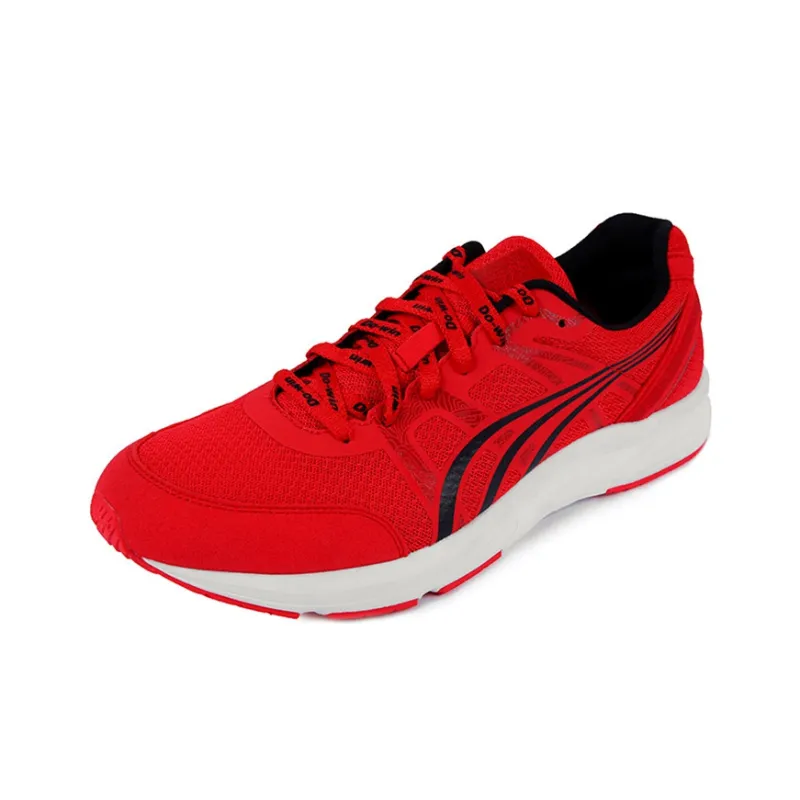 DO WIN Journey Marathon Cushioned Slip Resistant Abrasion Resistant Breathable Low Top Running Shoes Unisex Red White-2