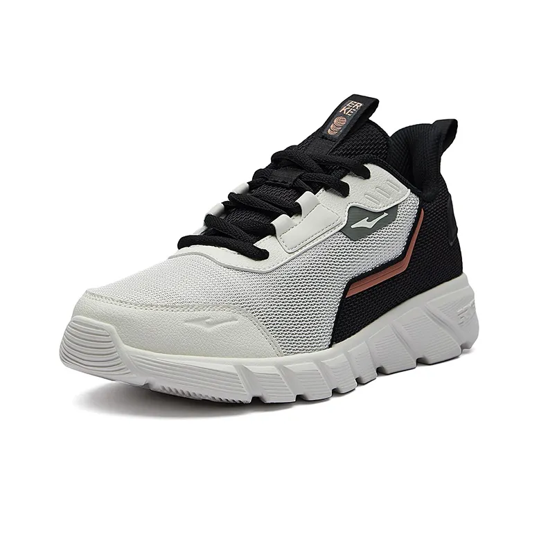 Erke Anti-Slip And Wear-Resistant Breathable Low-Top Casual Running Shoes Men's White Black-2