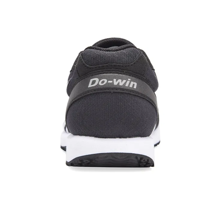 DO WIN Cushioned Slip Resistant Abrasion Resistant Breathable Low Top Running Shoes Unisex Black White-2