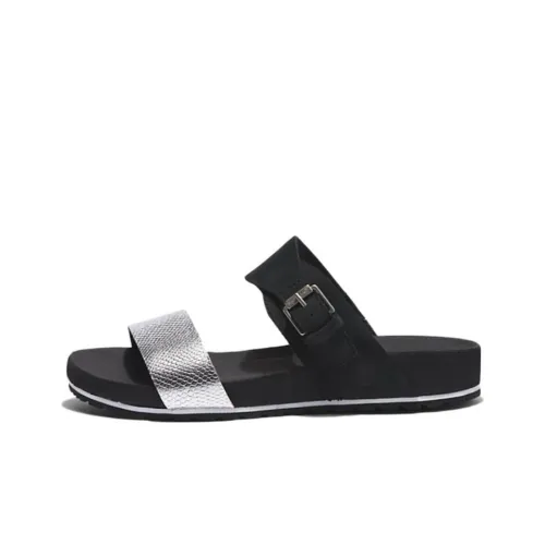 Timberland Malibu Waves Slide Slippers Women's Black/Silver