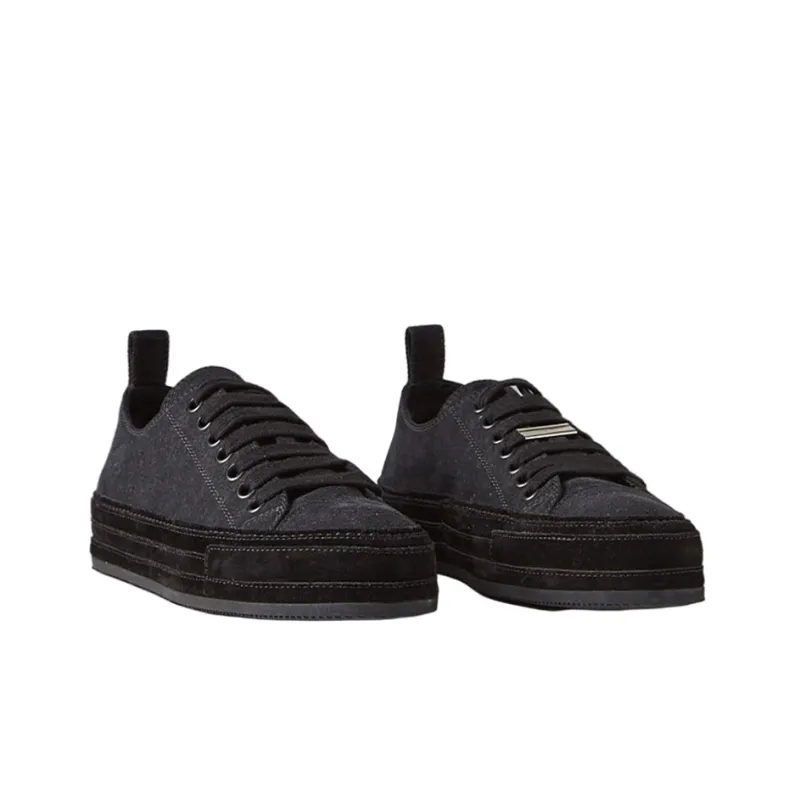 Ann Demeulemeester Gert Stylish Skateboarding Shoes Men's Black-2