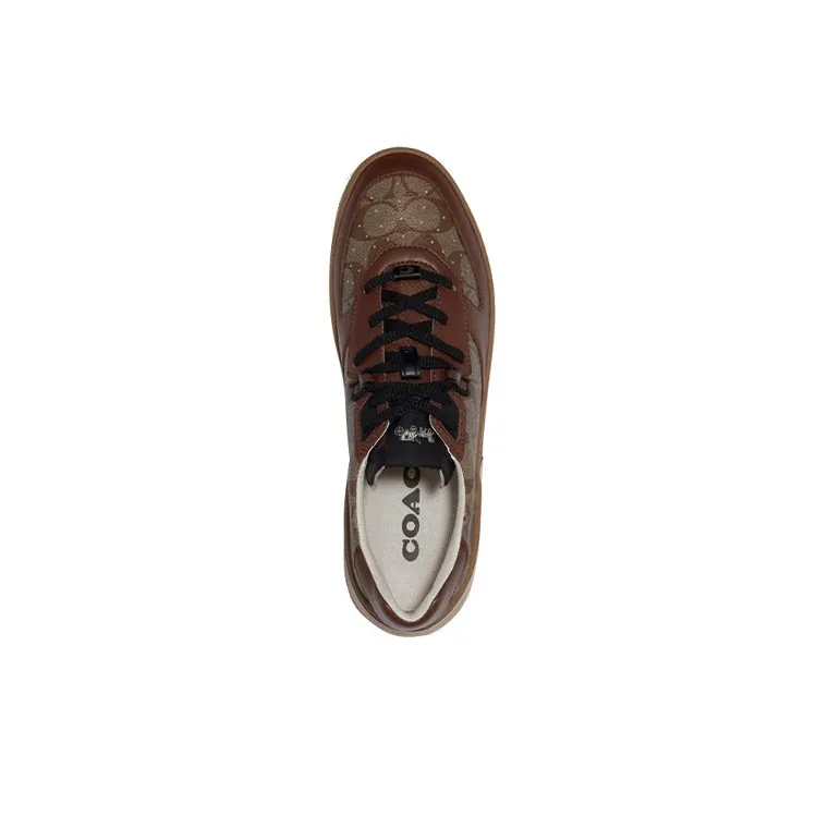 COACH CitySole Low Top Stylish Skateboarding Shoes Men's Brown-4