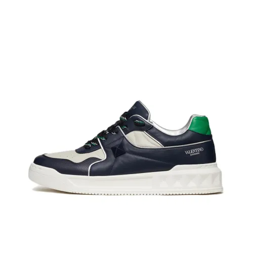 Valentino Garavani One Stud Low Top Marine White Bright Green