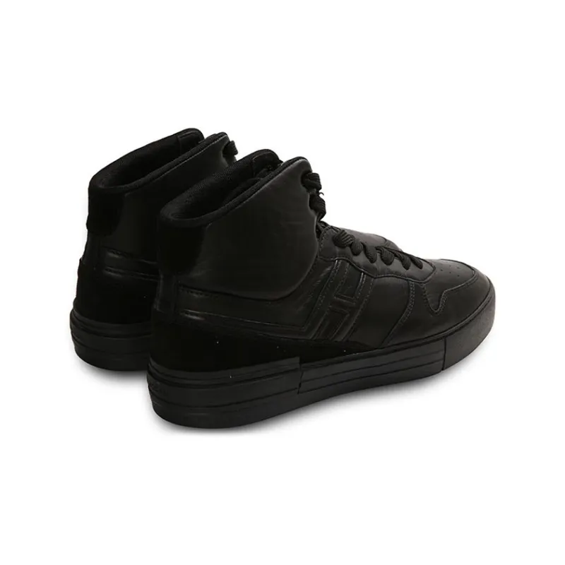 HOGAN Rebel Skateboard Shoes Men High-Top Black-3