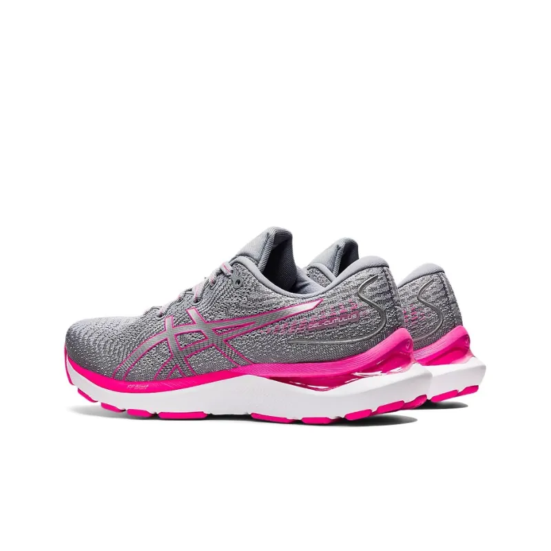 Asics Gel Cumulus 24 Slip Resistant, Abrasion Resistant, Breathable Low Top Running Shoes Women's Gray Pink D Width-3