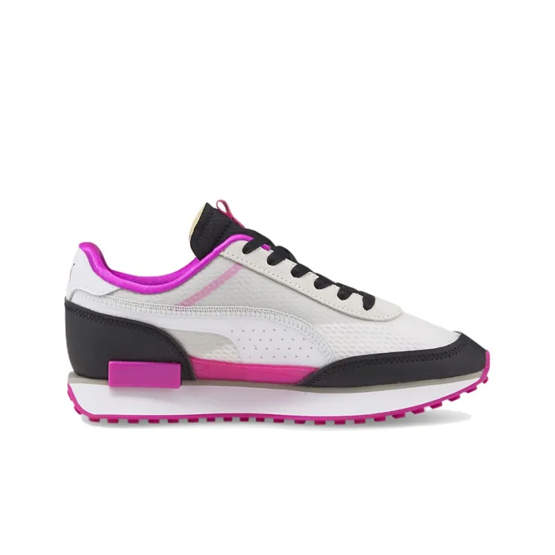 PUMA Future Rider Cushioning Anti-Slip And Wear-Resistant Low-Top Casual Shoes Women's White Purple-1