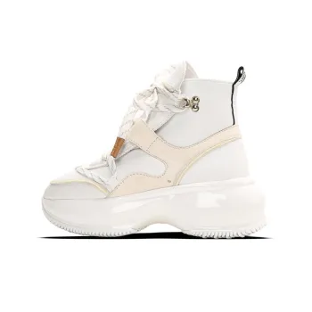 HOGAN Maxi I Active Interactive Cushioning Anti-Slip And Wear-Resistant High-Top Casual Shoes Men's White