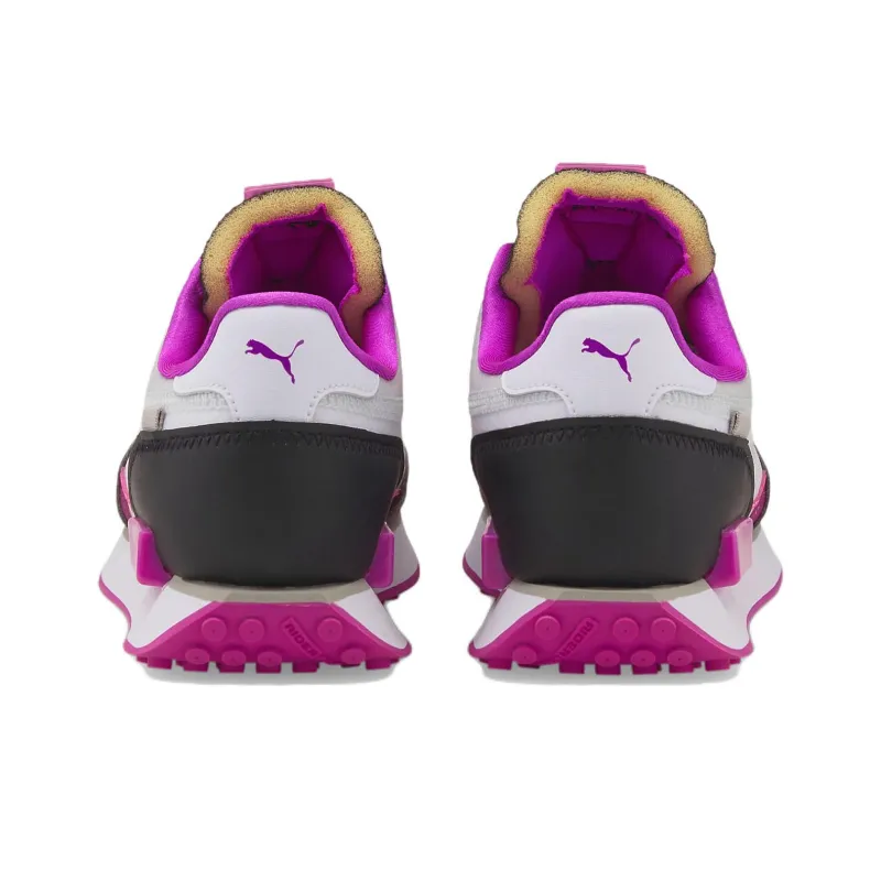 PUMA Future Rider Cushioning Anti-Slip And Wear-Resistant Low-Top Casual Shoes Women's White Purple-3