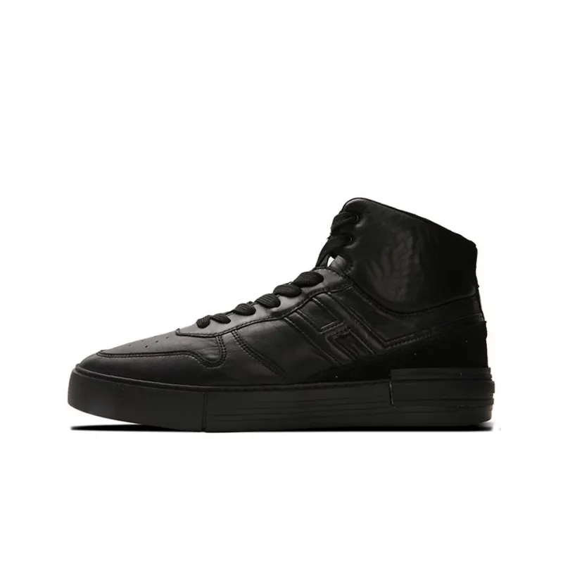 HOGAN Rebel Skateboard Shoes Men High-Top Black-0