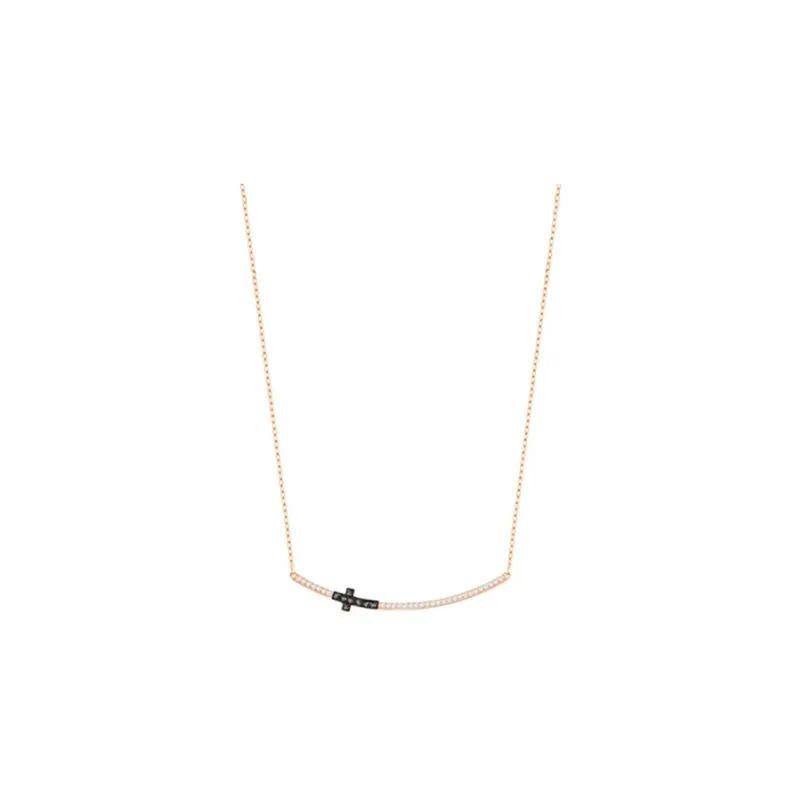 Swarovski Faux Crystal Necklaces Unisex Rose Gold-0