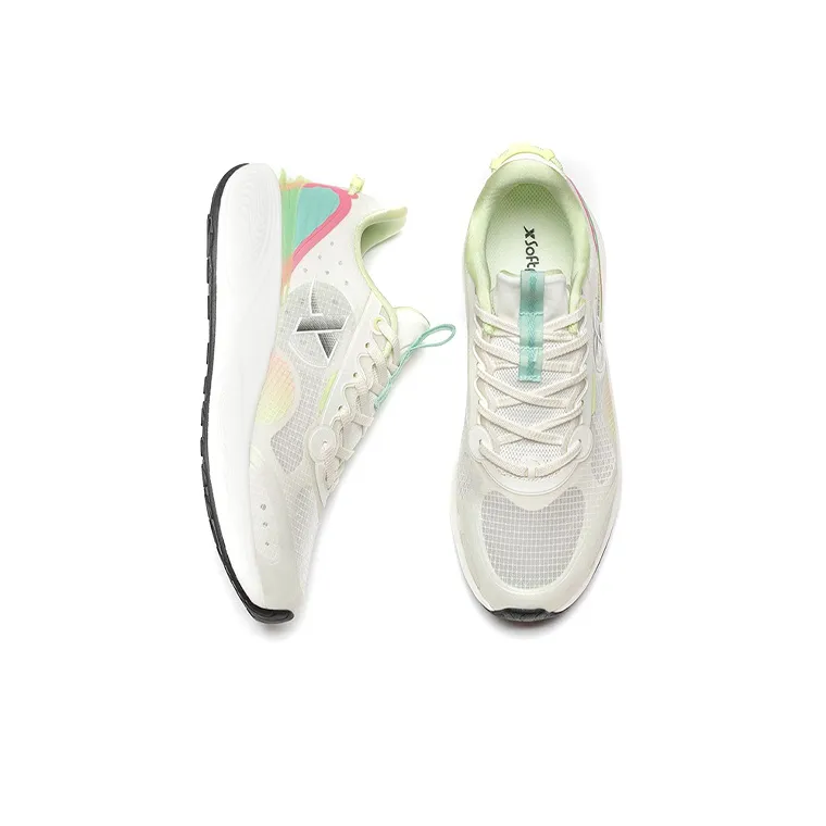 XTEP Polygon 1.0 Breathable Low Top Running Shoes Women's White Green-2