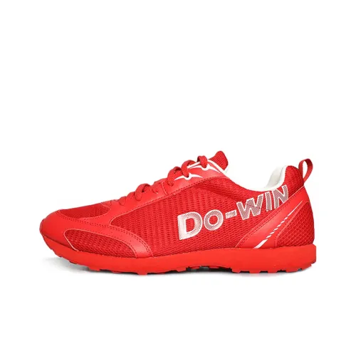 DO WIN Cushioned Slip Resistant Abrasion Resistant Breathable Low Top Casual Running Shoes Unisex Red