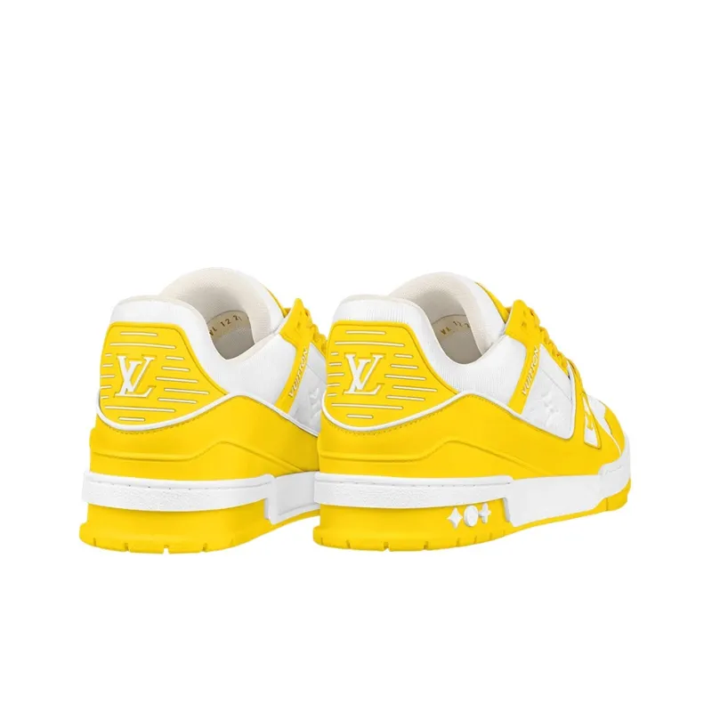LOUIS VUITTON Lv Trainer 'White Yellow'-3