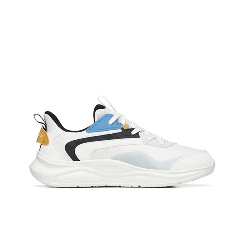 ANTA Running Collection Running Shoes Men Low Top Ivory White/Black/Light Asphalt Gray-1