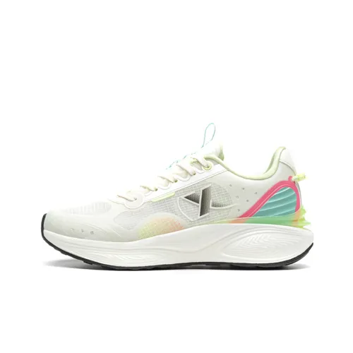 XTEP Polygon 1.0 Running Shoes Women's Low-Top Sail White/Coral Green