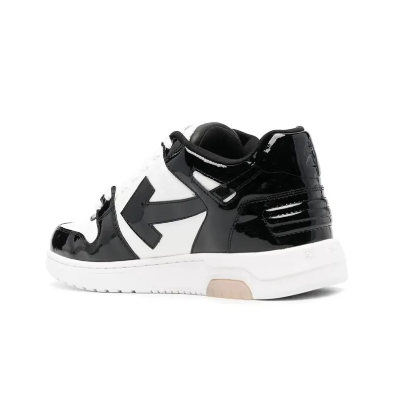 OFF WHITE Out Of Office Low Top Patent Sneaker 'Black White'-2