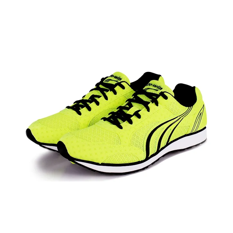 DO WIN Cushioned Slip Resistant Breathable Low Top Running Shoes Unisex Neon Green-1