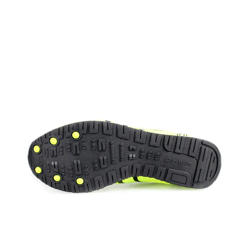 DO WIN Cushioned Slip Resistant Breathable Low Top Running Shoes Unisex Neon Green-4