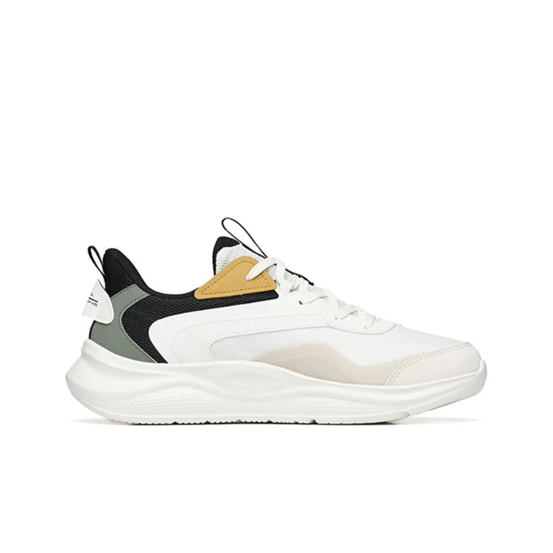 ANTA Running Collection Running Shoes Men Low Top Ivory White/Mud Gray/Black-1