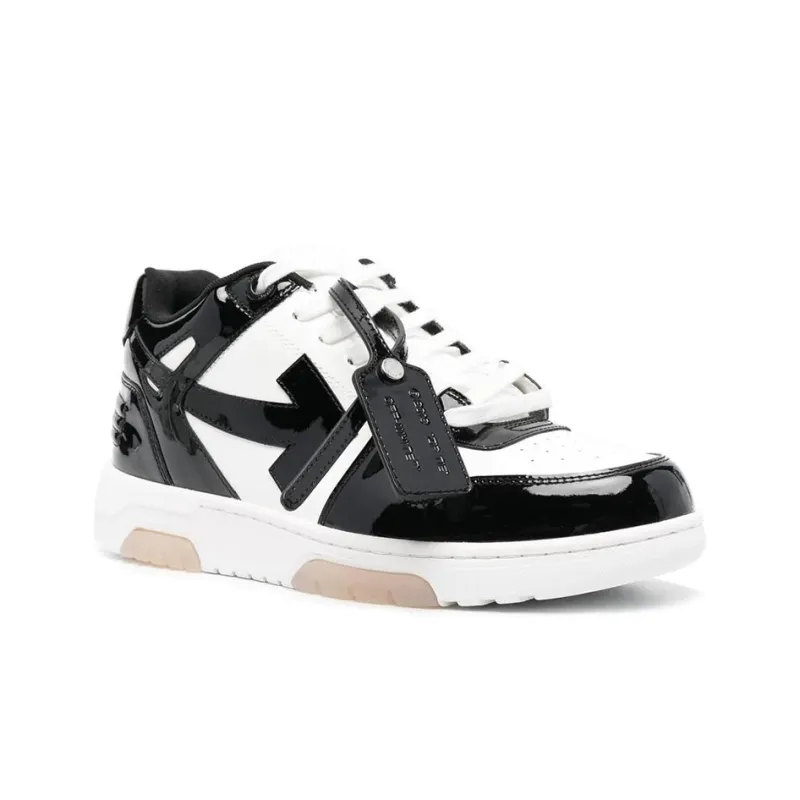 OFF WHITE Out Of Office Low Top Patent Sneaker 'Black White'-1