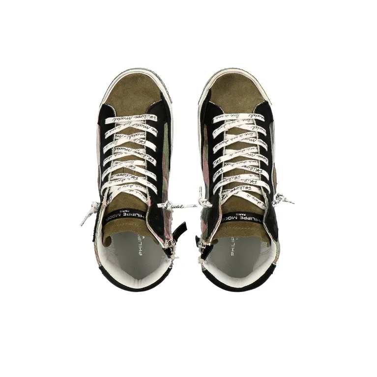 PHILIPPE MODEL Skateboard Shoes Women's High-Top Camouflage-2