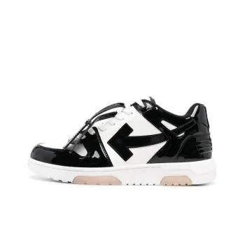 OFF WHITE Out Of Office Low Top Patent Sneaker 'Black White'