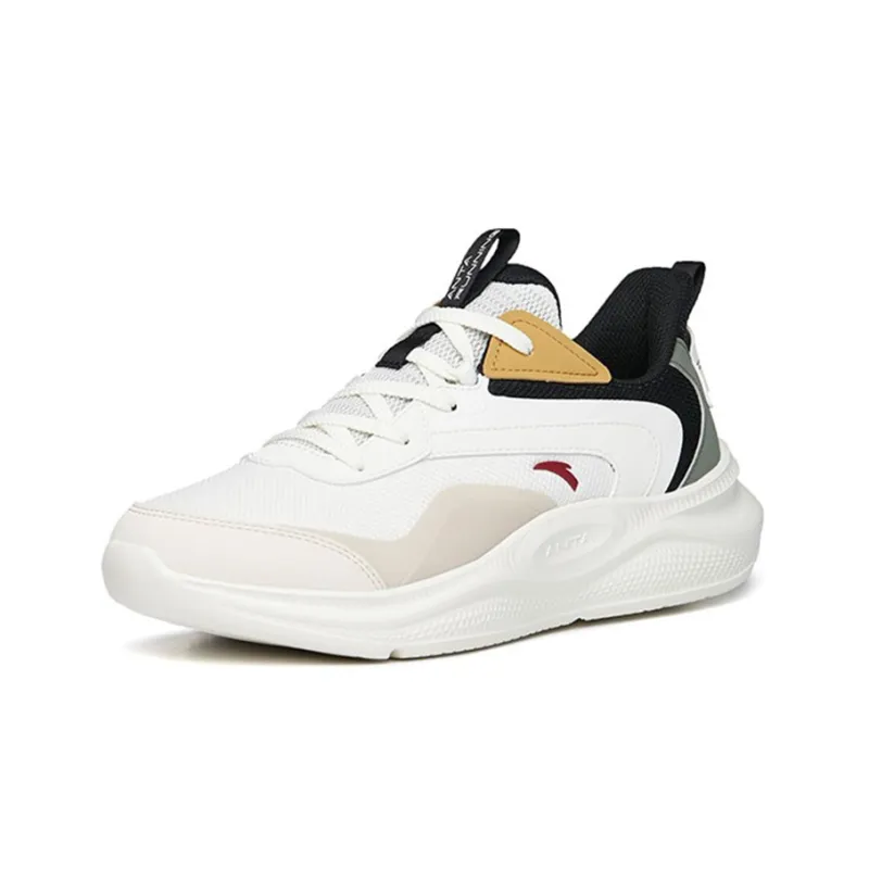 ANTA Running Collection Running Shoes Men Low Top Ivory White/Mud Gray/Black-2