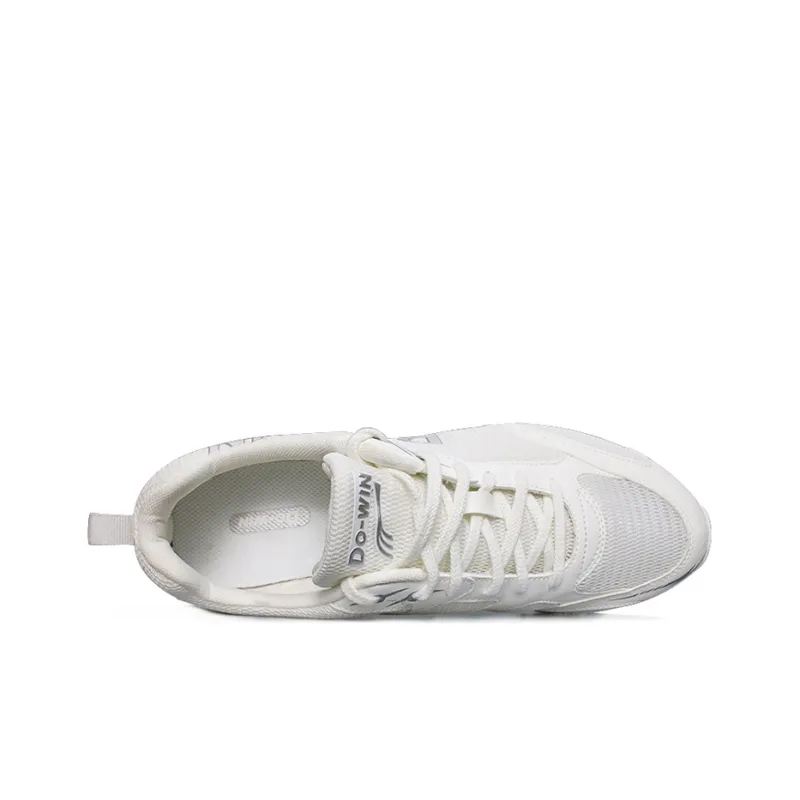 DO WIN Cushioned Slip Resistant Abrasion Resistant Breathable Low Top Casual Running Shoes Unisex White-3