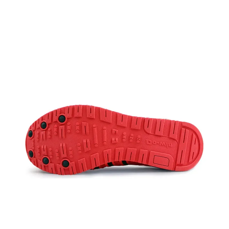 DO WIN Cushioned Slip Resistant Abrasion Resistant Low Top Running Shoes Unisex Red-4