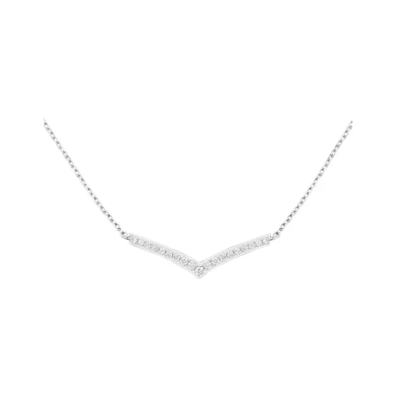 Chaumet Karat Gold 18K Gold Necklaces Women's Silver White-0