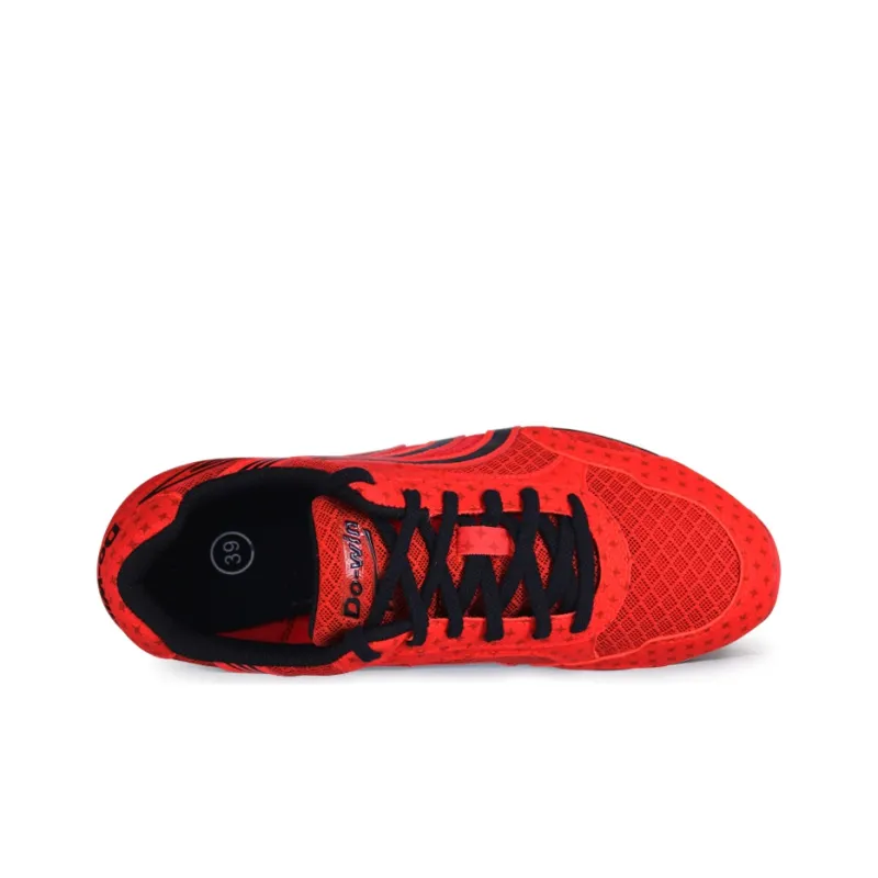 DO WIN Cushioned Slip Resistant Abrasion Resistant Low Top Running Shoes Unisex Red-3