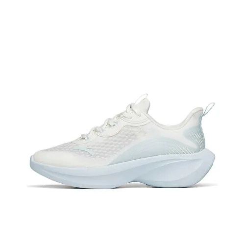 ANTA Running Collection Running Shoes Women's Low-Top Ivory White/Light Mist Gray/Phantom Blue