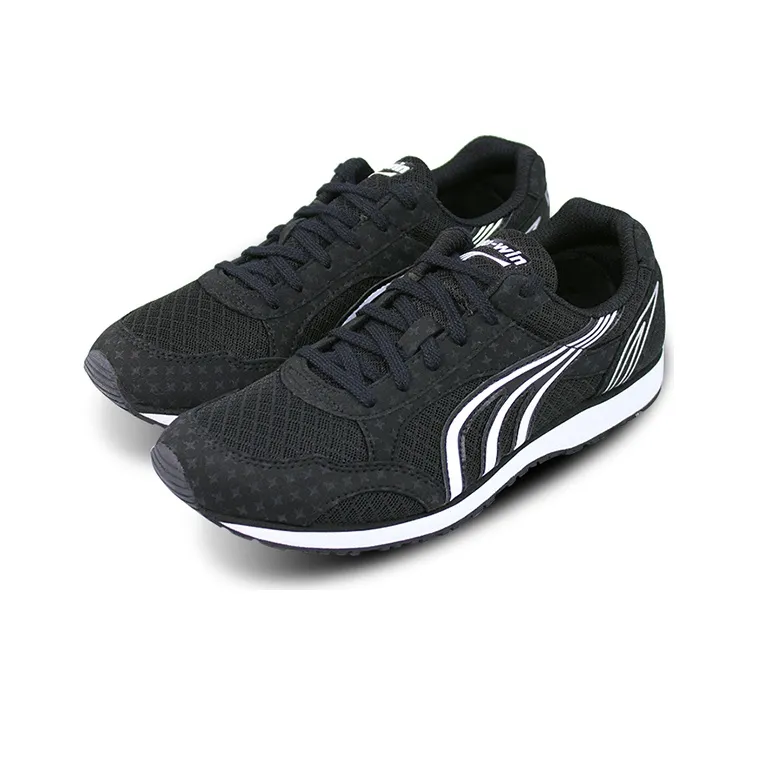 DO WIN Cushioned Slip Resistant Abrasion Resistant Breathable Low Top Running Shoes Unisex Black-1