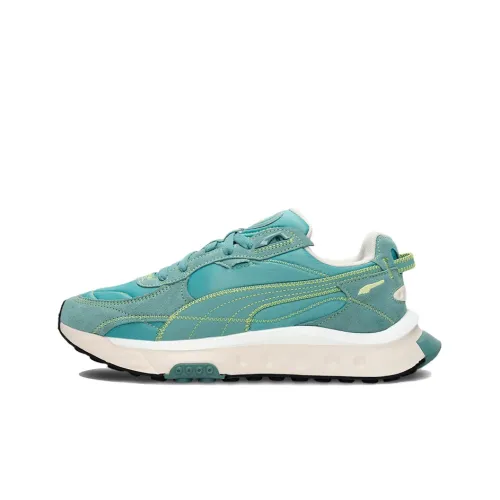 PUMA Wild Rider Casual Shoes Men Low-Top Cyan/White