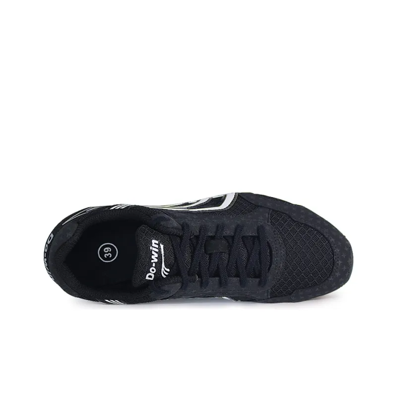 DO WIN Cushioned Slip Resistant Abrasion Resistant Breathable Low Top Running Shoes Unisex Black-3