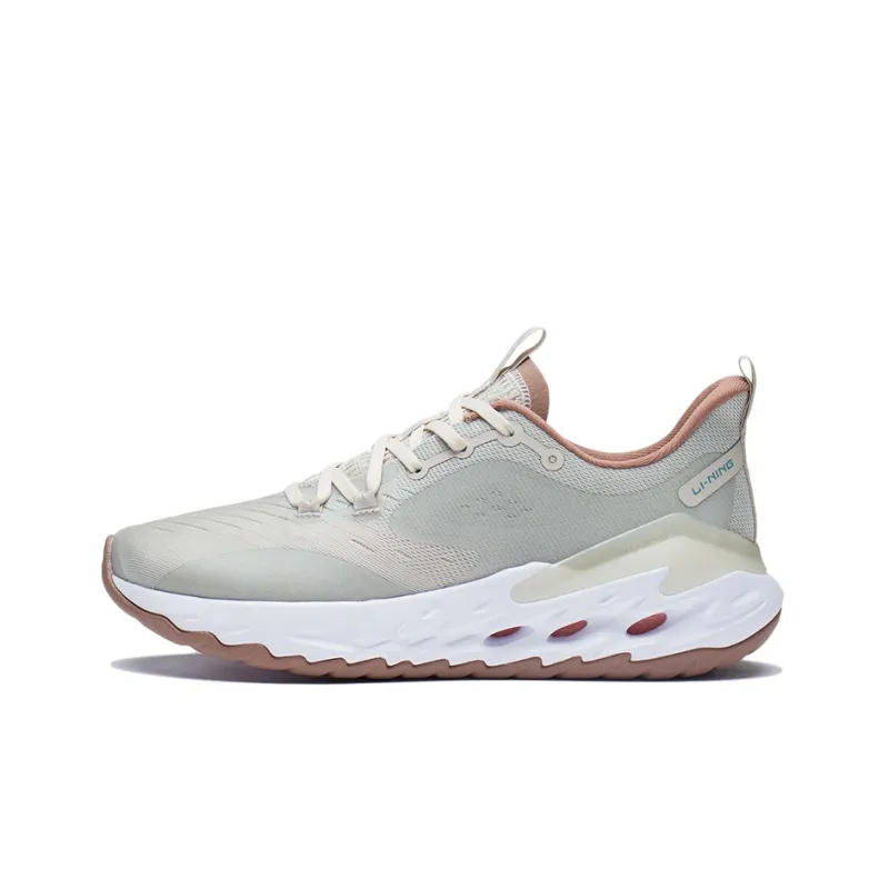 LiNing EazGo Cushioning Low Top Running Shoes Men's Oat Gray-0