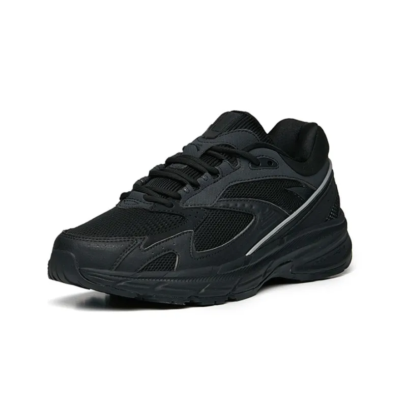 Anta AT951 Anti Slip Wear Resistant Breathable Lightweight Low Top Sports Casual Shoes Men's Black-1