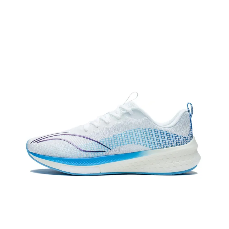 LiNing Red Hare 5 Pro Anti-Slip Wear-Resistant Low-Top Running Shoes White Blue-0