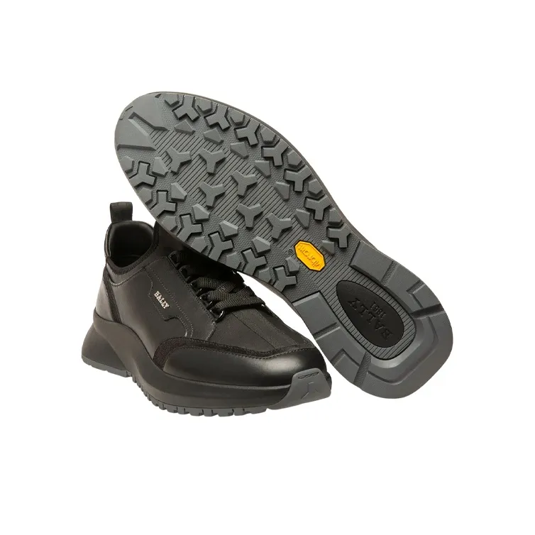 BALLY Deven Cushioning Anti-Slip And Wear-Resistant Low-Top Casual Shoes Men's Black-4