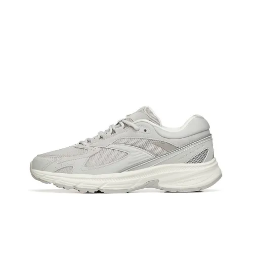 ANTA Running Collection Running Shoes Men Low-Top Night Mist Gray/Light Silver Gray/Ivory White