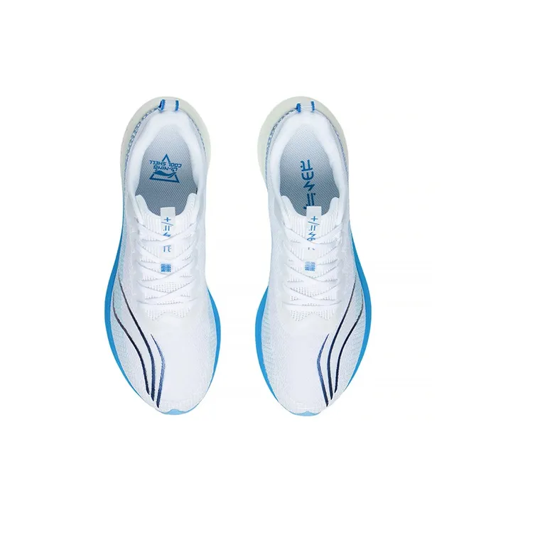 LiNing Red Hare 5 Pro Anti-Slip Wear-Resistant Low-Top Running Shoes White Blue-3