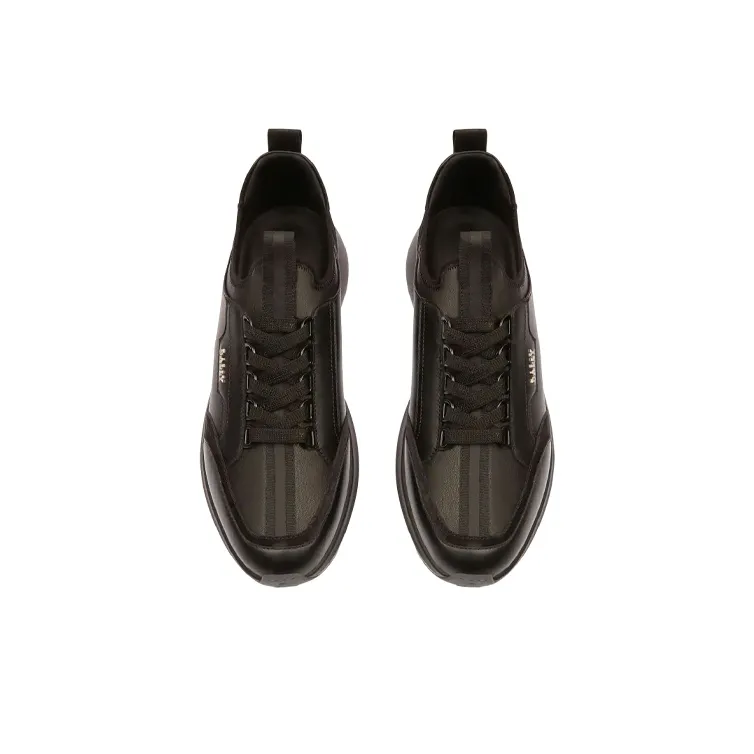 BALLY Deven Cushioning Anti-Slip And Wear-Resistant Low-Top Casual Shoes Men's Black-3