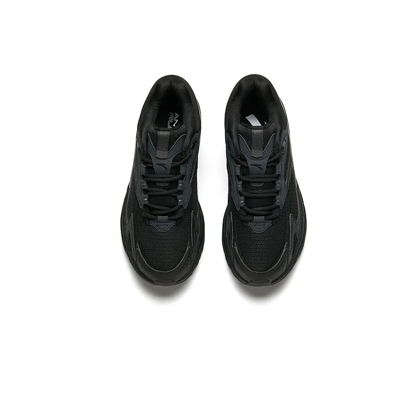 Anta AT951 Anti Slip Wear Resistant Breathable Lightweight Low Top Sports Casual Shoes Men's Black-2