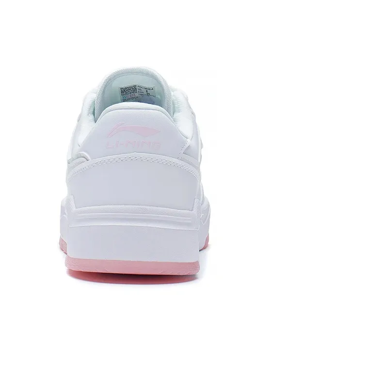 LiNing Ace Cushioning Wear Resistant Low Top Skateboard Shoes Women's White-5