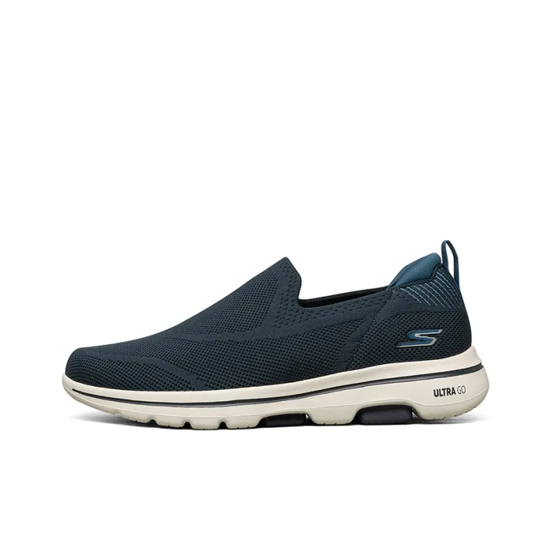 Skechers Go Walk 5 Cushioned Anti Slip Wear Resistant Breathable Lightweight Low Top Casual Shoes Men's Blue-0
