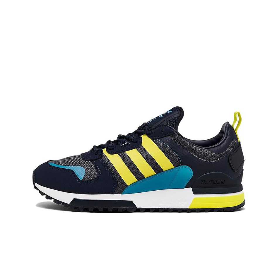 Adidas Originals ZX 700 Running Shoes Men Low Top Blue Yellow