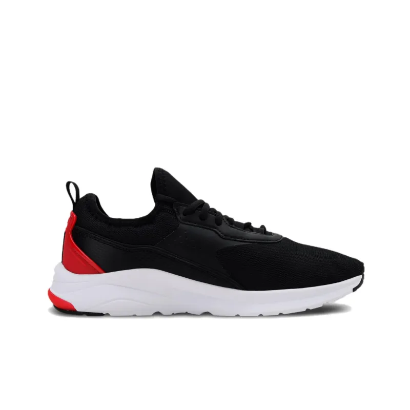 PUMA Ferrari Electron E Cushioning Anti-Slip Wear-Resistant Breathability Low-Top Casual Shoes Men's Black Red-1