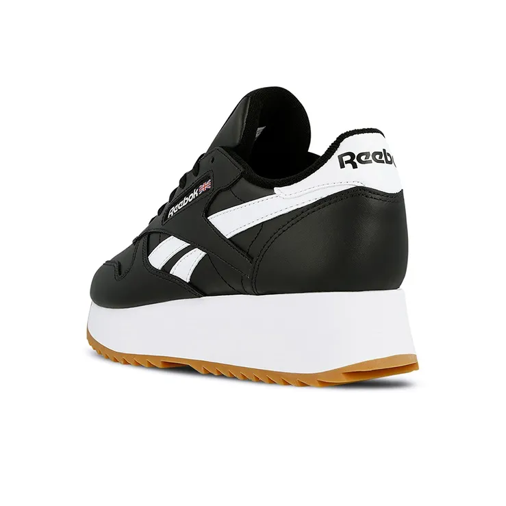 Reebok Women's Classic Leather Double 'Black White' Women's-3