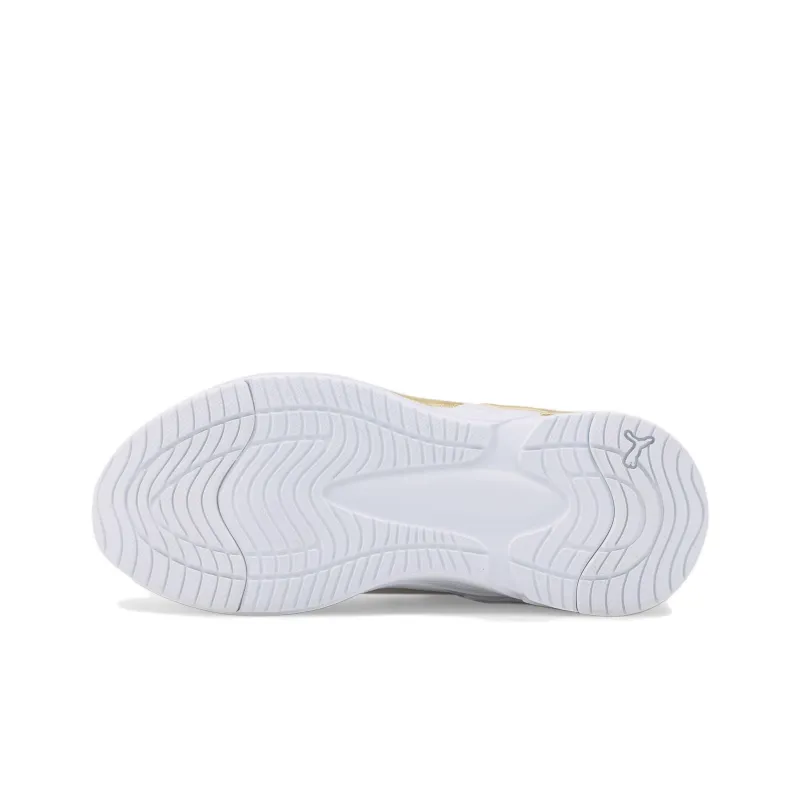 PUMA Softride Cushioning Abrasion Resistant Breathable Low Top Running Shoes Women's White Gold-4